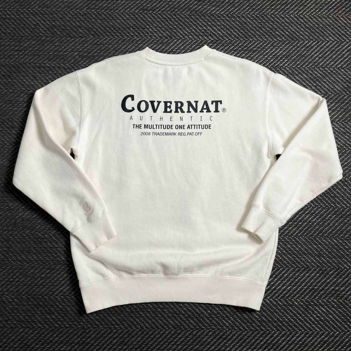 커버낫 헤비코튼 빅로고 크림 맨투맨o 4665 상품이미지1