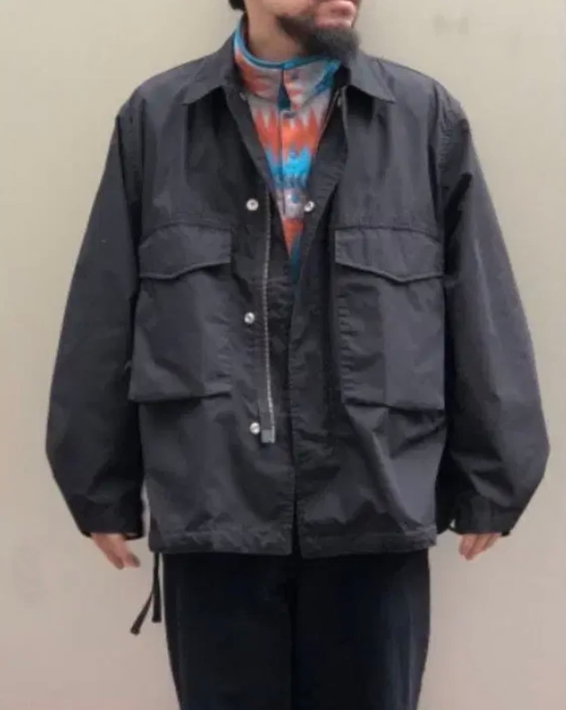 <새상품>Beams빔즈 오버사이즈 m-65 블랙XL 상품이미지6