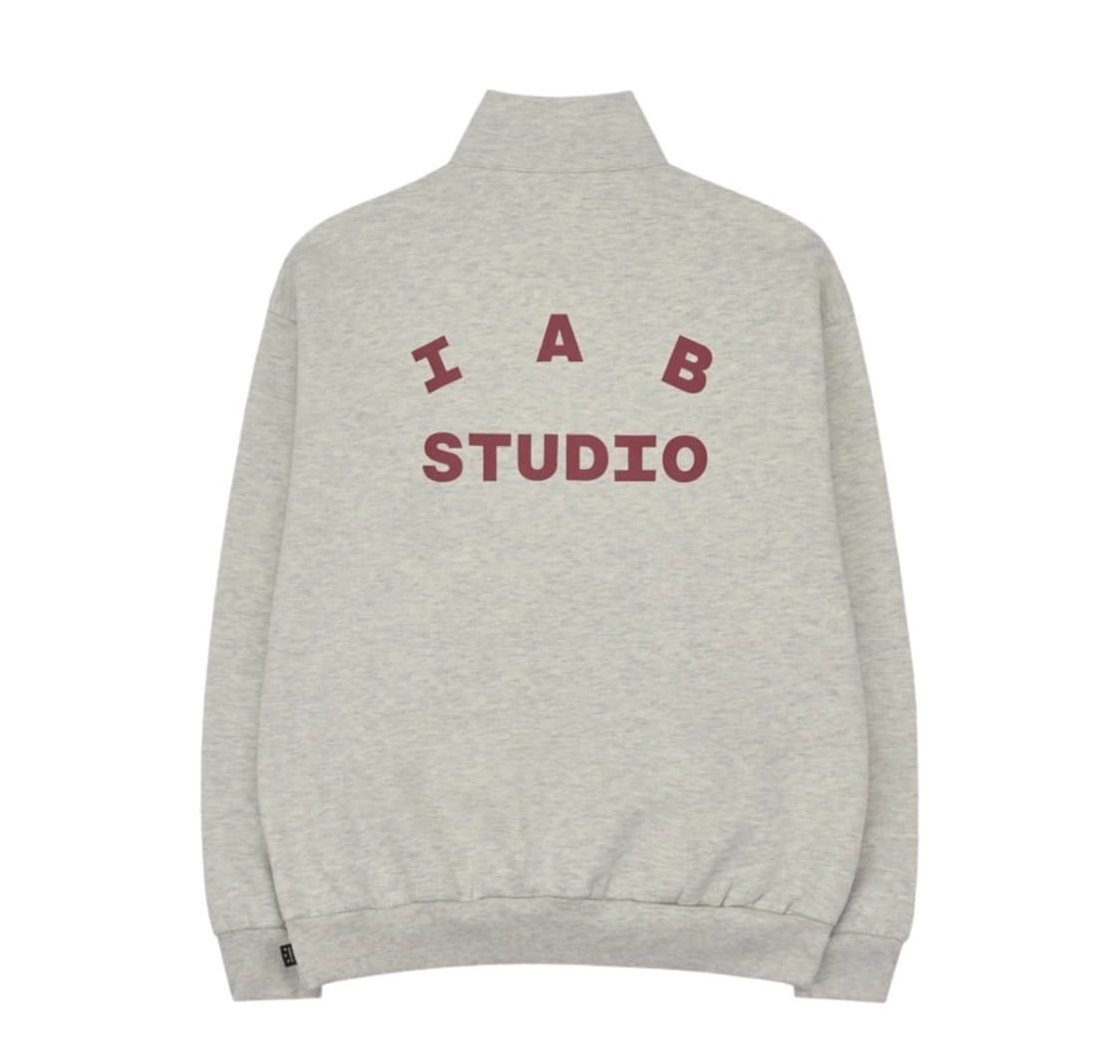 아이앱 스튜디오 하프 집업 오트밀 버건디 XL 상품이미지1