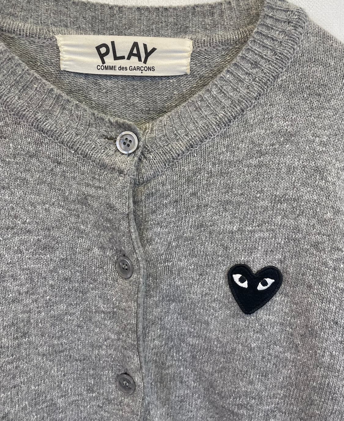 꼼데가르송 PLAY 가디건 그레이 XS 상품이미지2