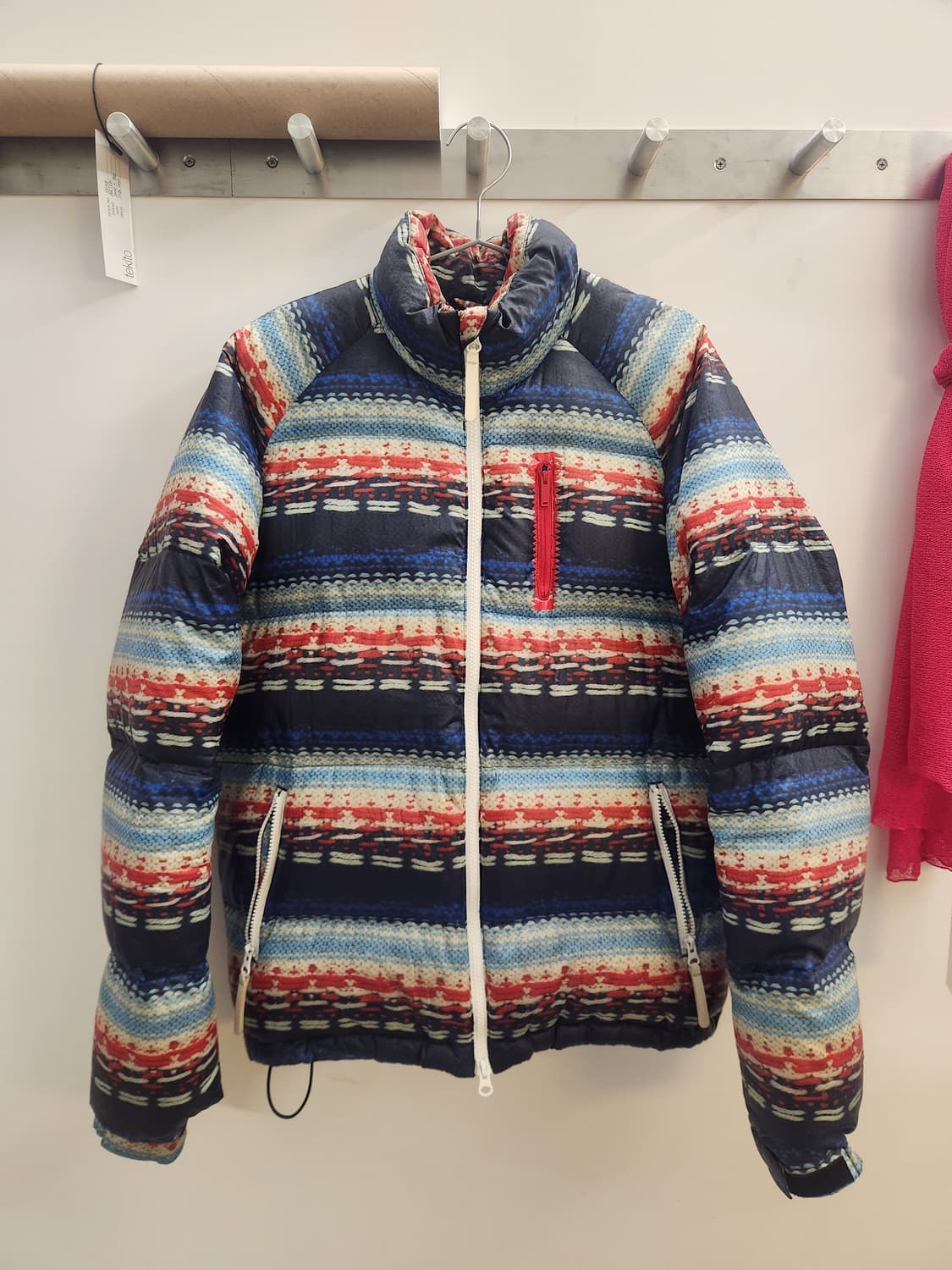 아디다스 M TK 패턴 니트 프린팅 구스 다운 패딩 상품이미지1