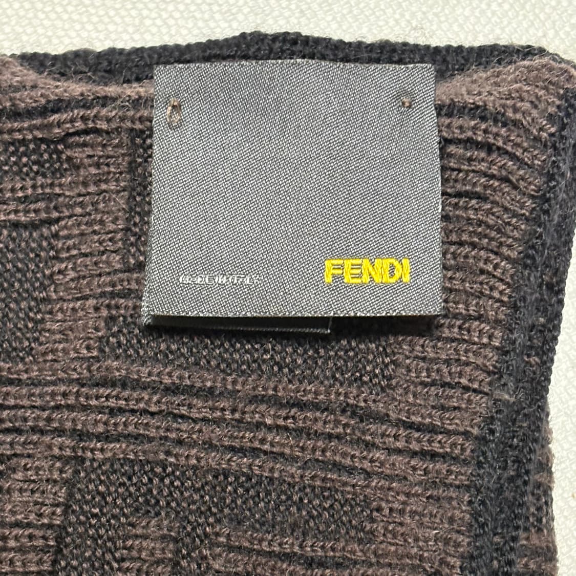 Fendi 100% 울 주카패턴 브라운 머플러 상품이미지2