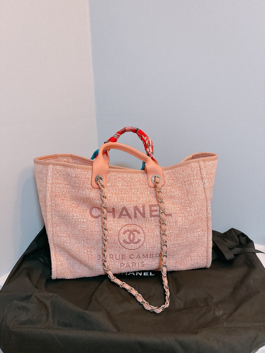 새상품급) 샤넬 도빌백 핑크 라지 상품이미지5