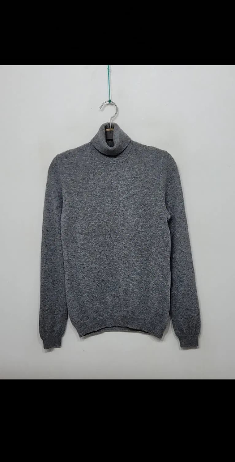(S) 목폴라 캐시미어 니트 그레이 터틀넥 스웨터 무지  상품이미지1