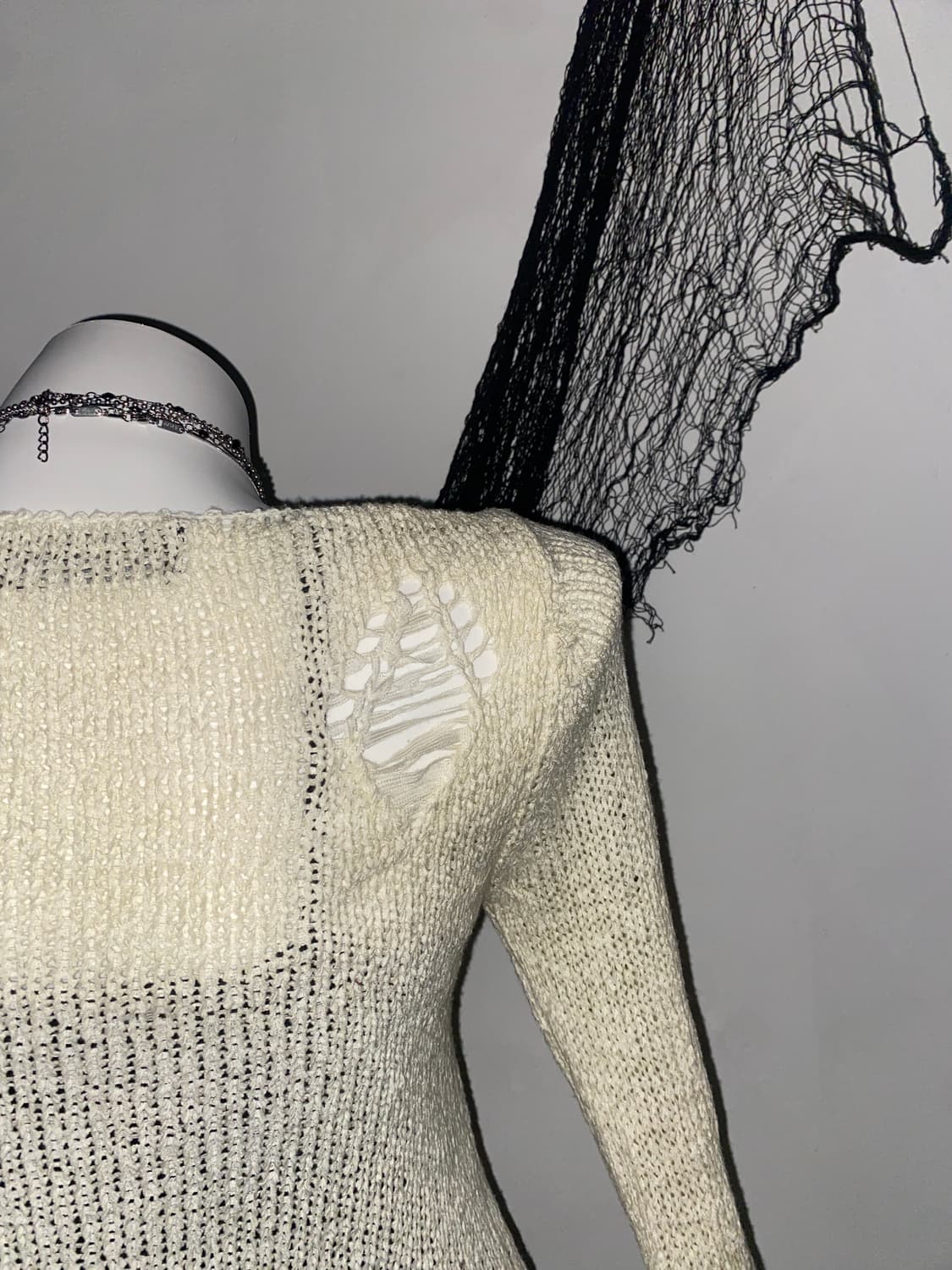 ꒰ঌ 그런지 펑크  데미지 니트 ໒꒱ 상품이미지4