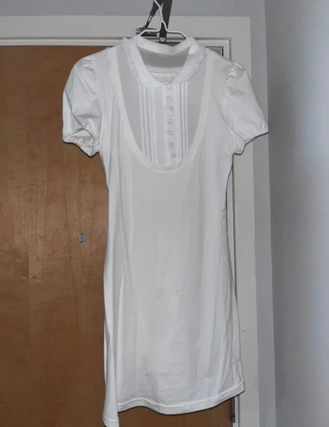 흐프이 리리우 Tuck Blouse Mini Dress (White) 상품이미지3