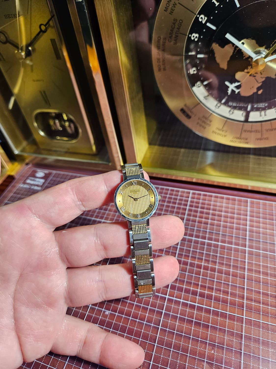 st듀퐁 스위스 메이드 쿼츠시계 여성 콤비 상품이미지1