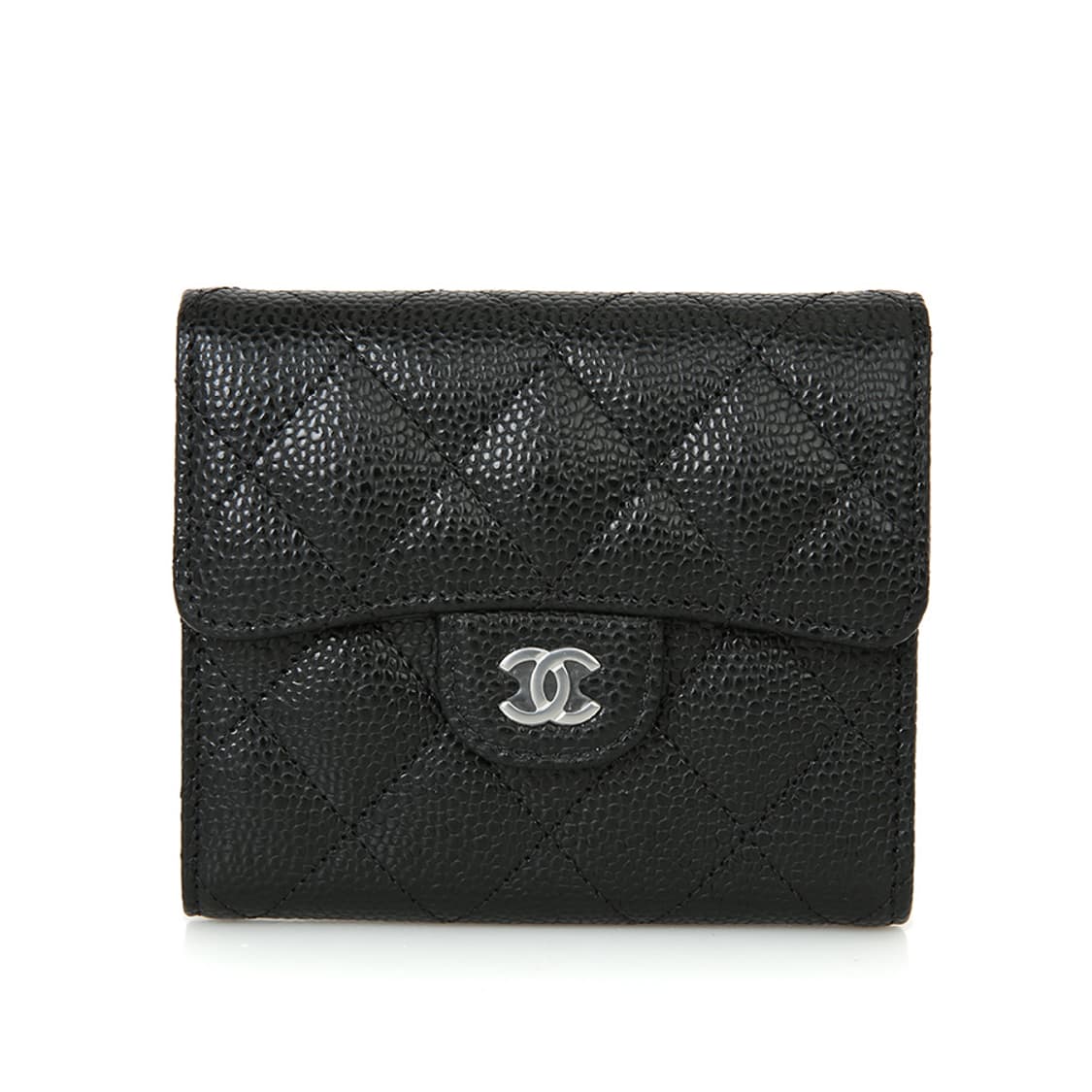 샤넬 클래식 캐비어 지갑 CC로고 퀼팅 지갑 블랙 AP0231 상품이미지1