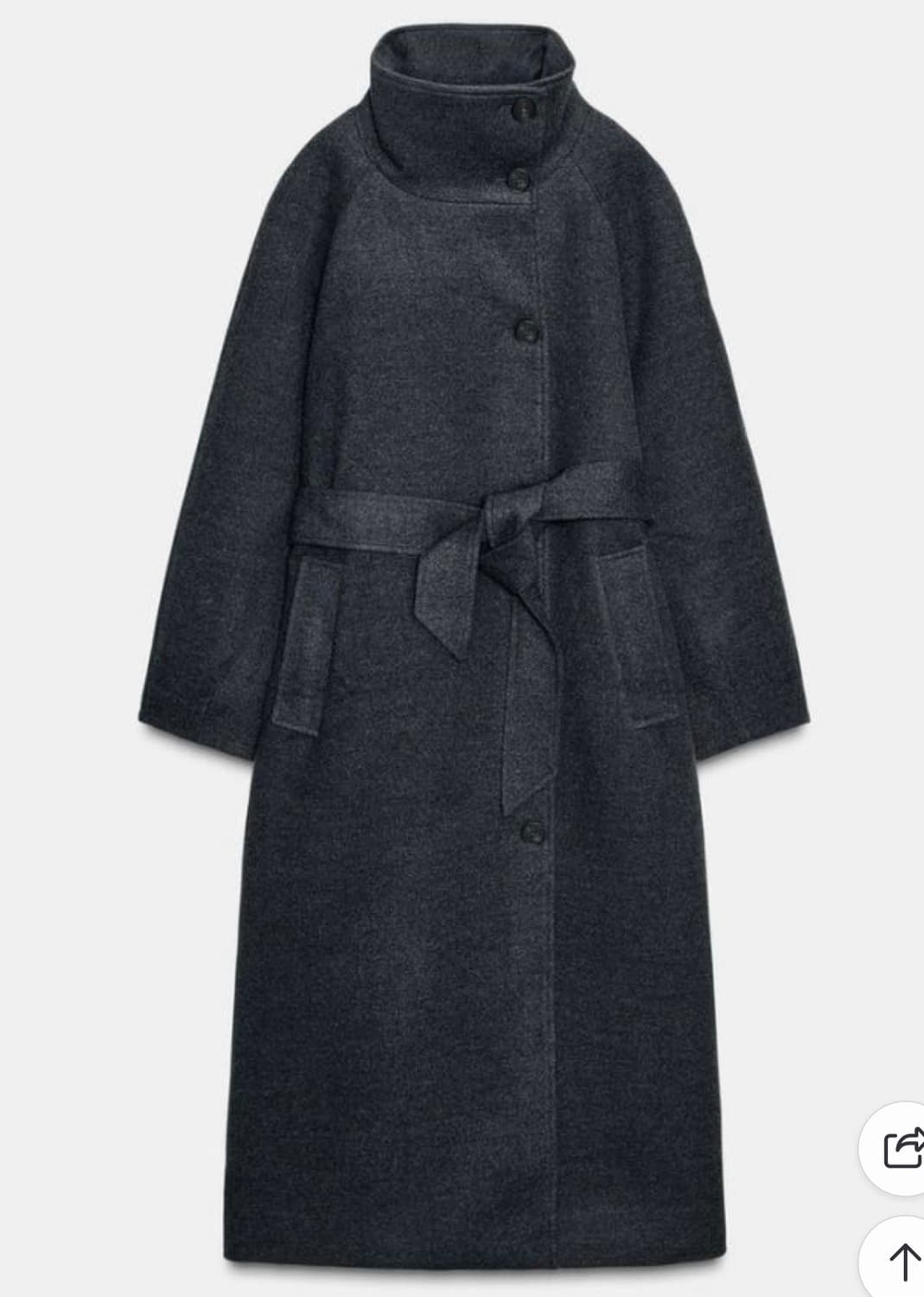 자라 하이넥 롱코트 xs 상품이미지1