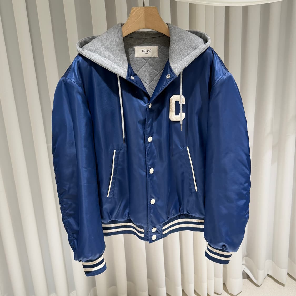 (S+/52) / 셀린느 오버사이즈 후드 테디 네이비 자켓 상품이미지4