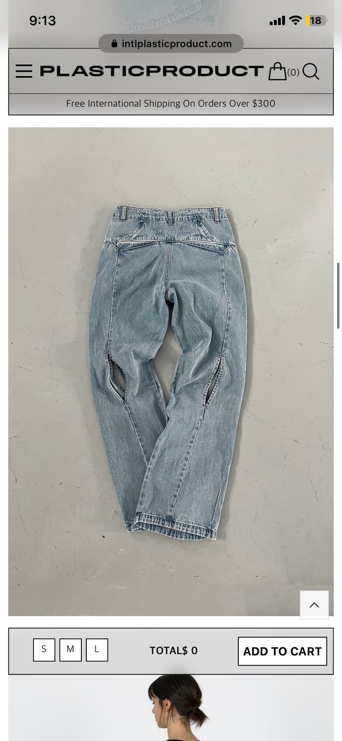 PLASTIC PRODUCT DENIM PANTS WOMEN (LIGHT 상품이미지5