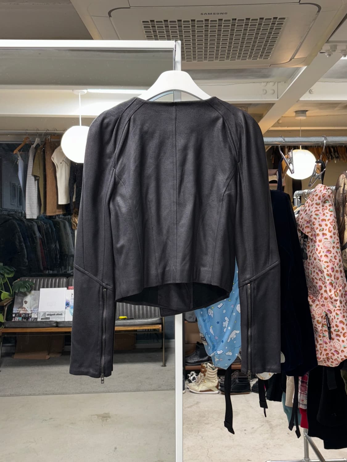 빈티지 인조 스웨이드 자켓 상품이미지3