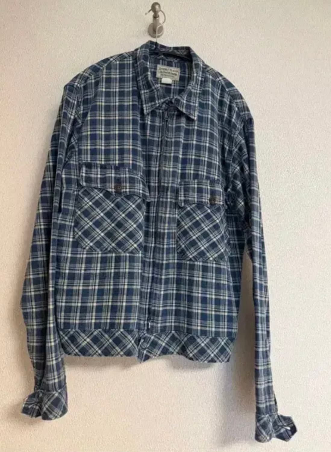 M) RRL 인디고 체크 블루 자켓 상품이미지2