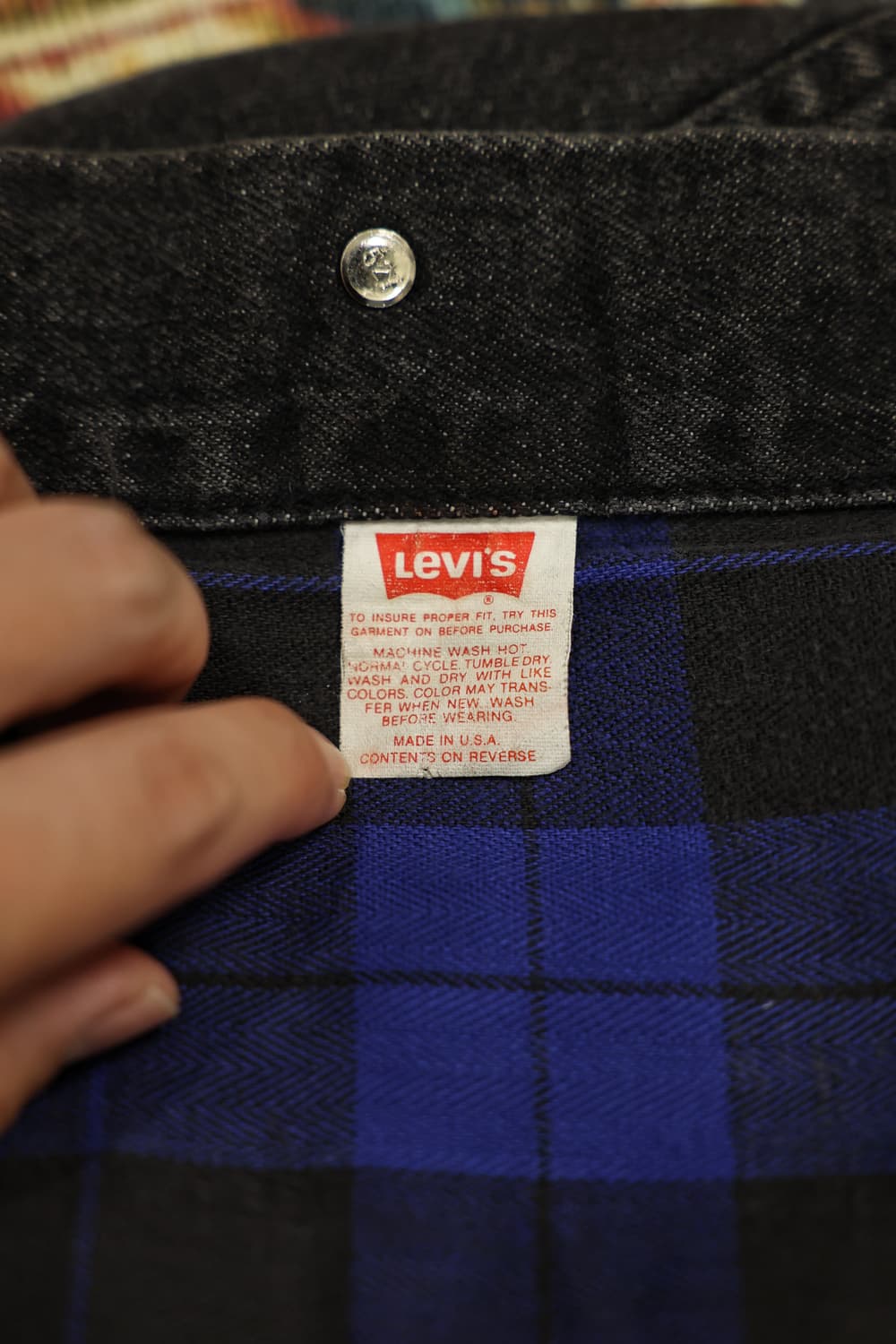 80s 빈티지 리바이스 흑청 트러커자켓 판매 상품이미지8