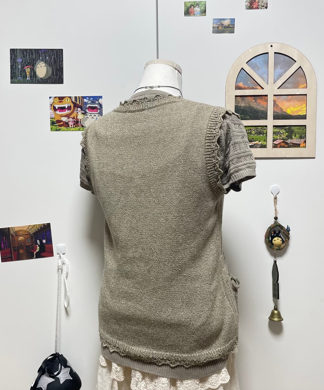 모리걸 베이지+카키 펀칭상의세트 상품이미지3