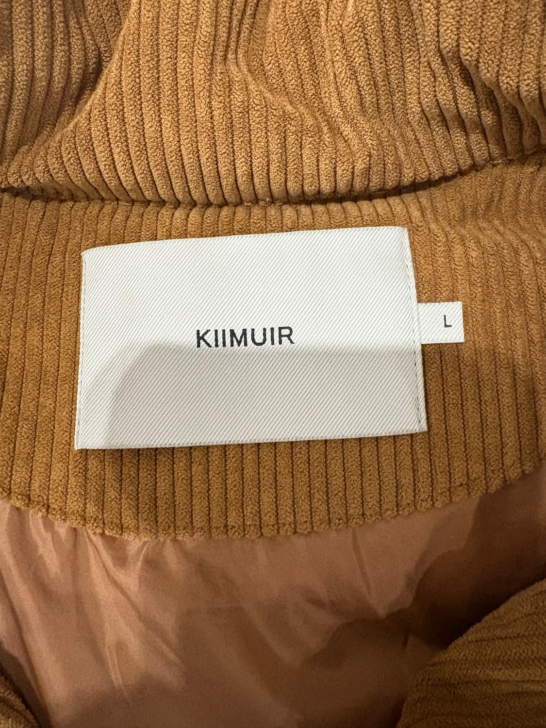 키뮤어 코듀로이 패딩점퍼 카멜색상 상품이미지6