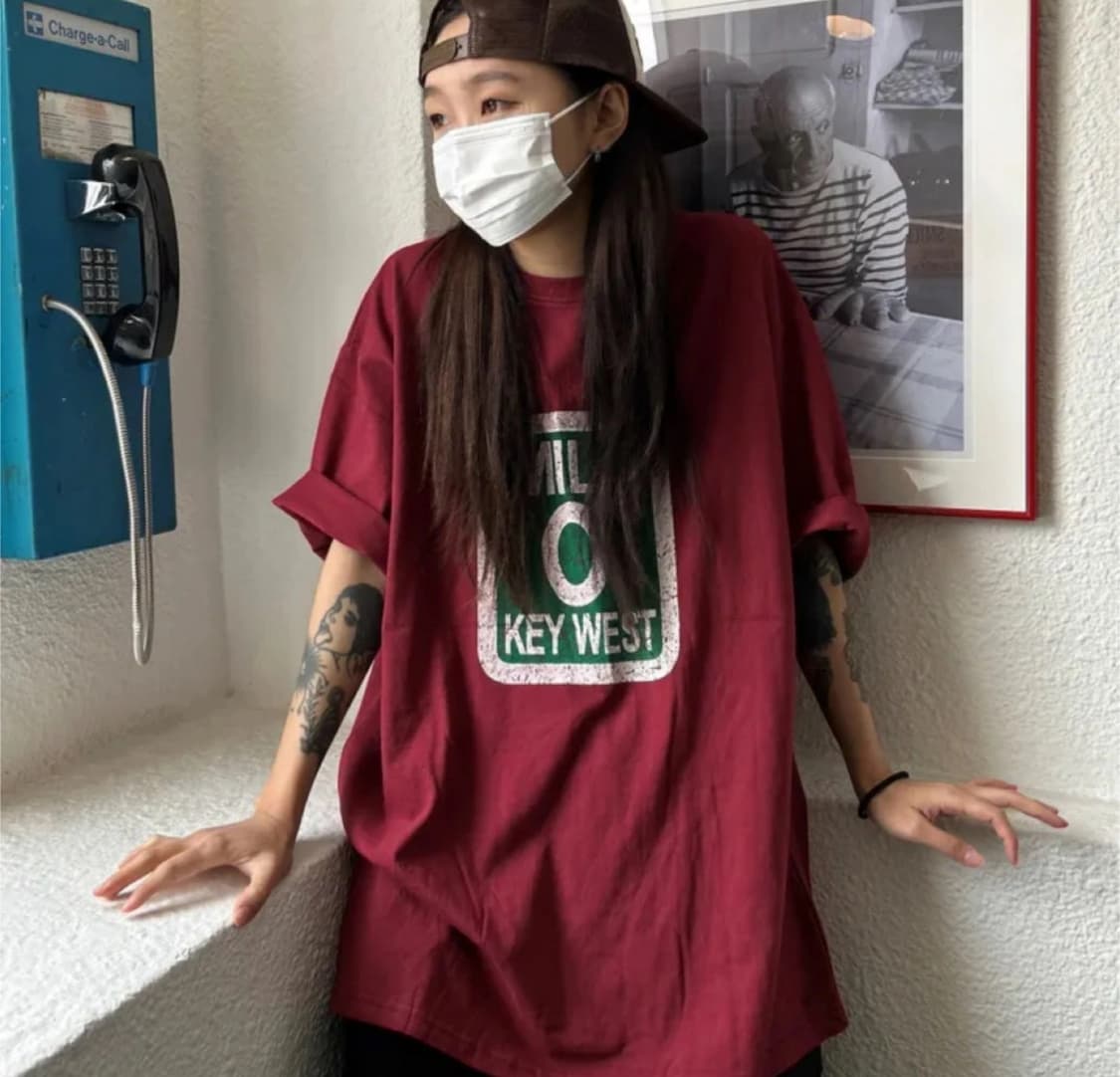 빈티지 오버핏 워싱 반팔 상품이미지1