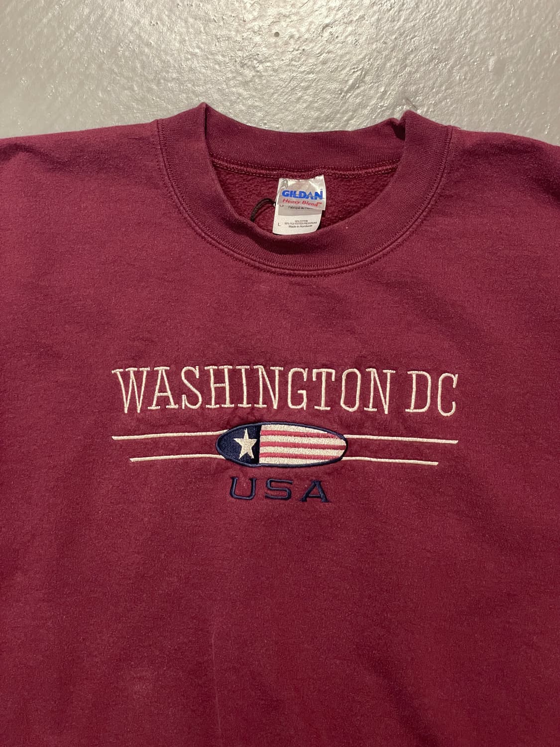 빈티지 맨투맨 티셔츠 (버건디)   상품이미지9