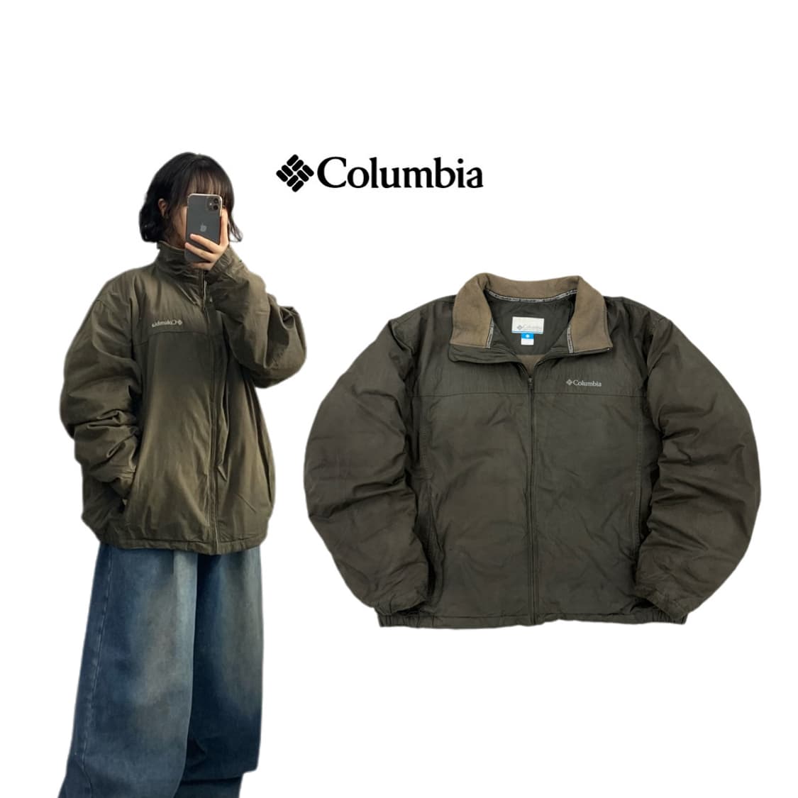 컬럼비아 하드쉘 올드스쿨 카키 자켓 상품이미지1