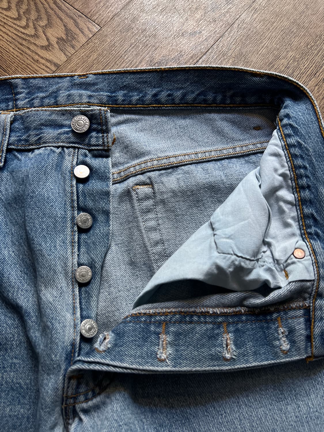 [34]90's 리바이스 501 Made in USA 데님 팬츠 S44 상품이미지3