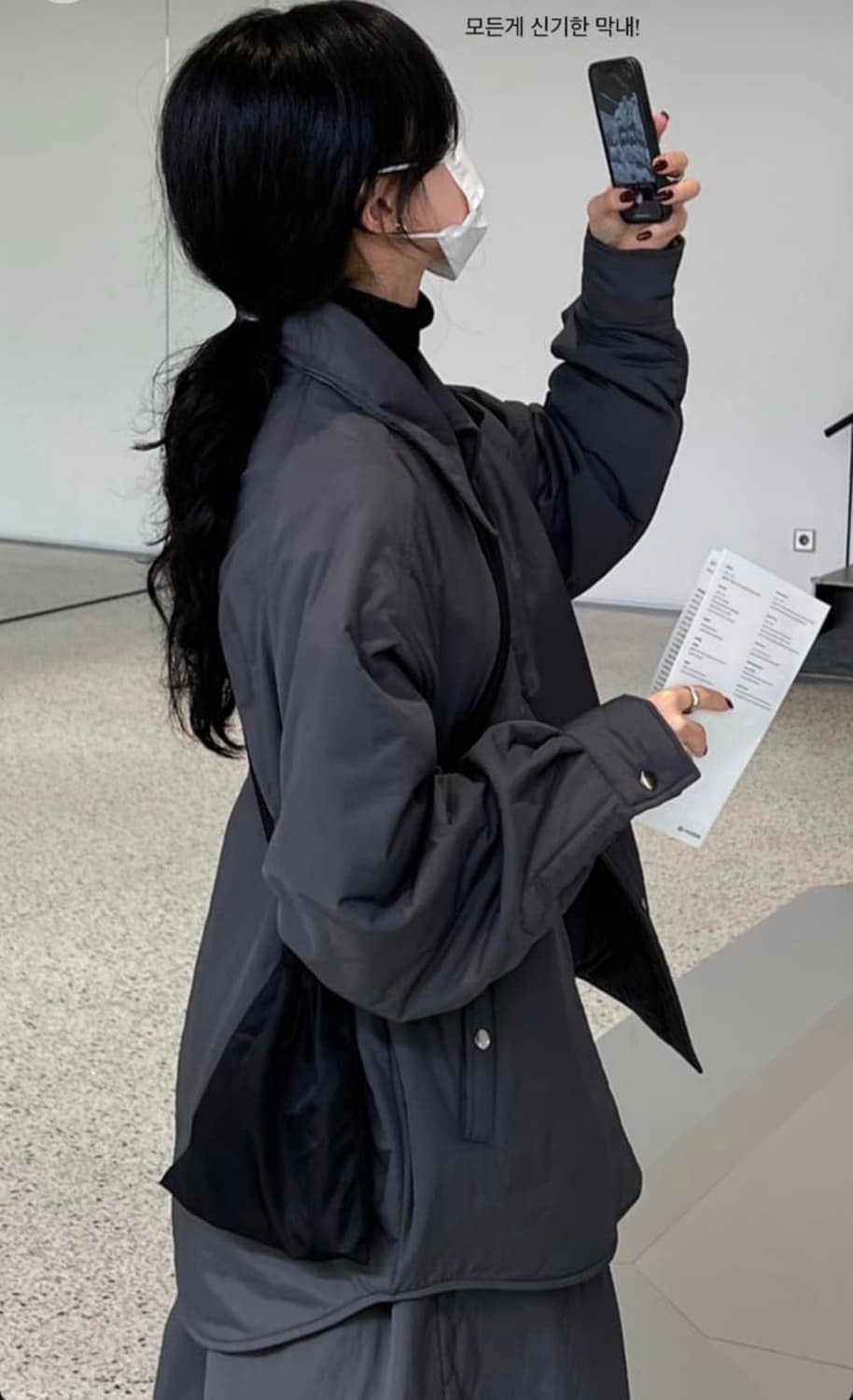 트리밍버드 패디드 자켓 차콜 상품이미지2