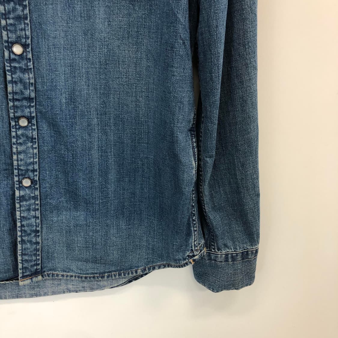 리바이스 웨스턴 데님셔츠 M 스냅단추 상품이미지2