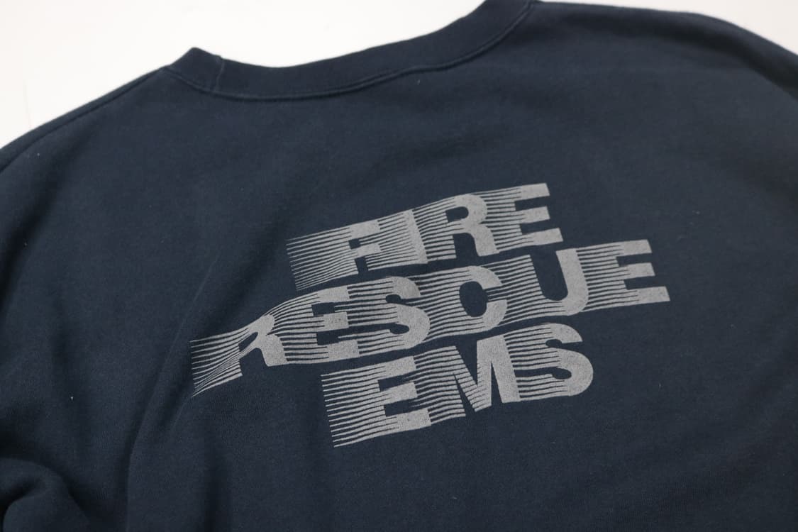 빈티지 네이비 FIRE DEPT. 구조대 맨투맨 (XL) 상품이미지4