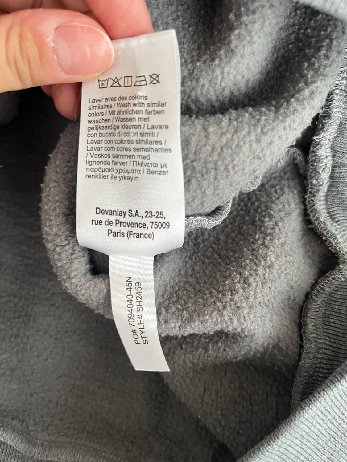 XXL) 라코스테 기모 맨투맨 그레이 상품이미지6