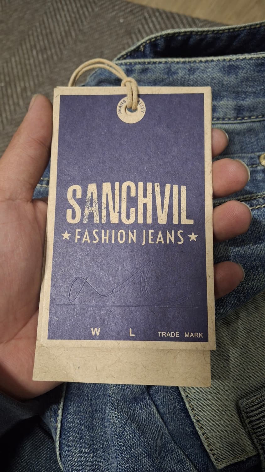 34)SANCHVL 패치워크 데님팬츠 연청 워싱 찢청 스트릿 빈티지 상품이미지8