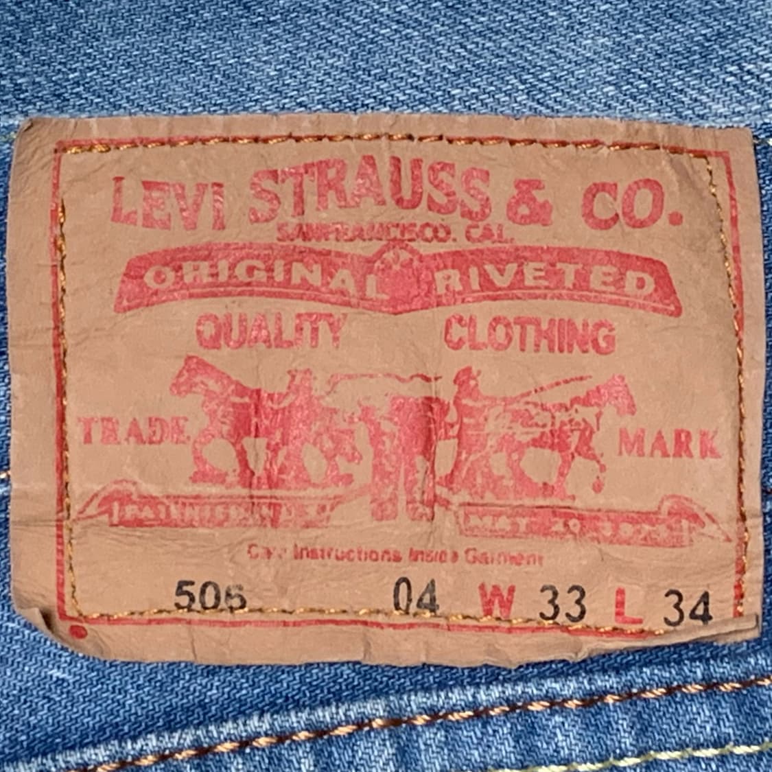 [32] 리바이스 506 스탠다드핏 데님팬츠 상품이미지5