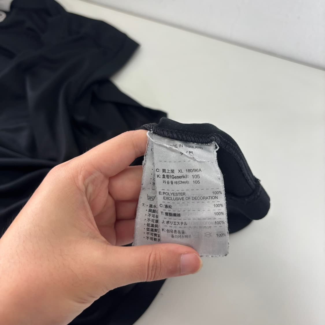 105 XL 나이키베스킷 블랙 스우시 폴리 농구민소매 상품이미지4