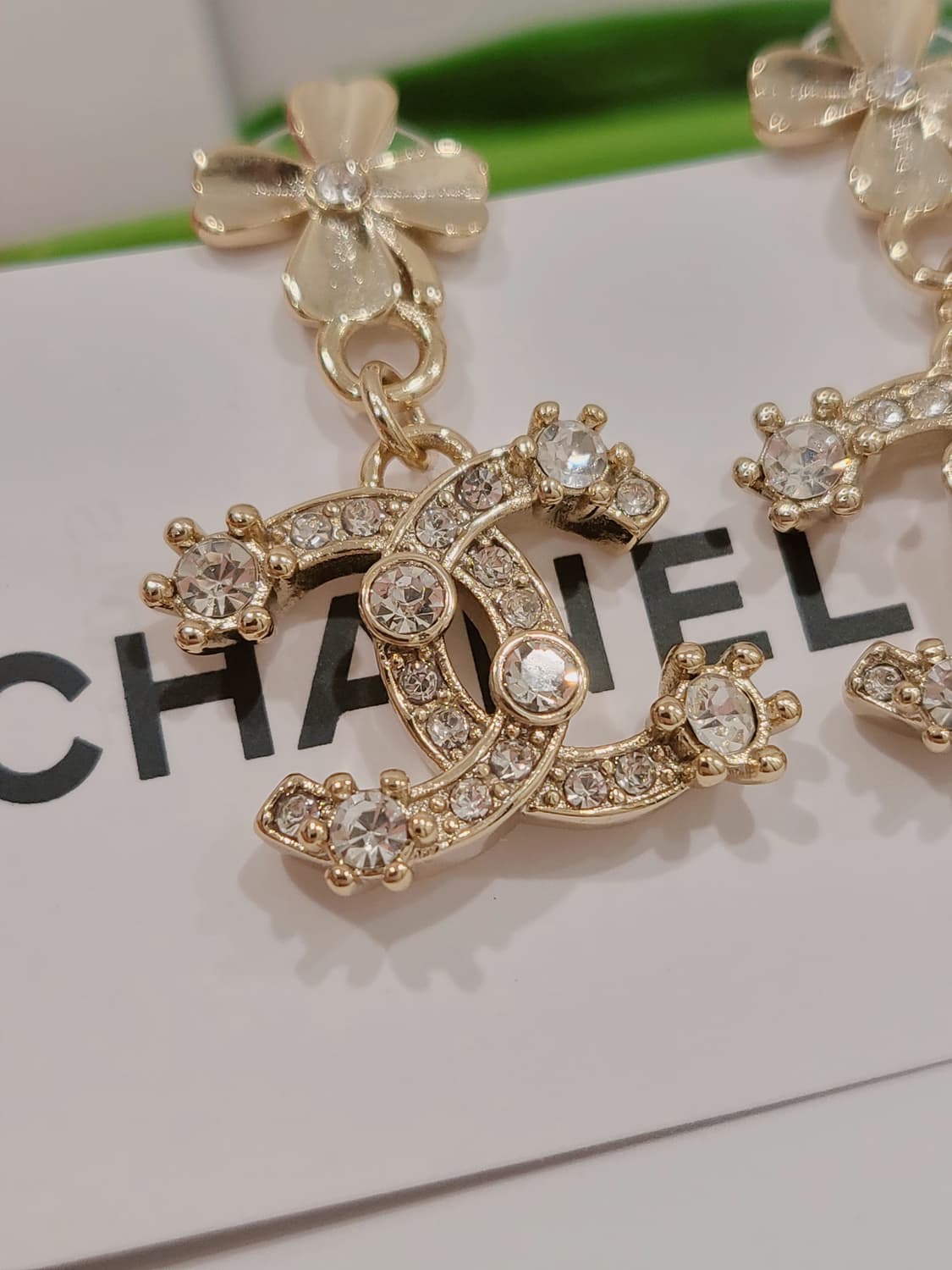 샤넬 cc로고 크리스탈 귀걸이 업사이클링 상품이미지2