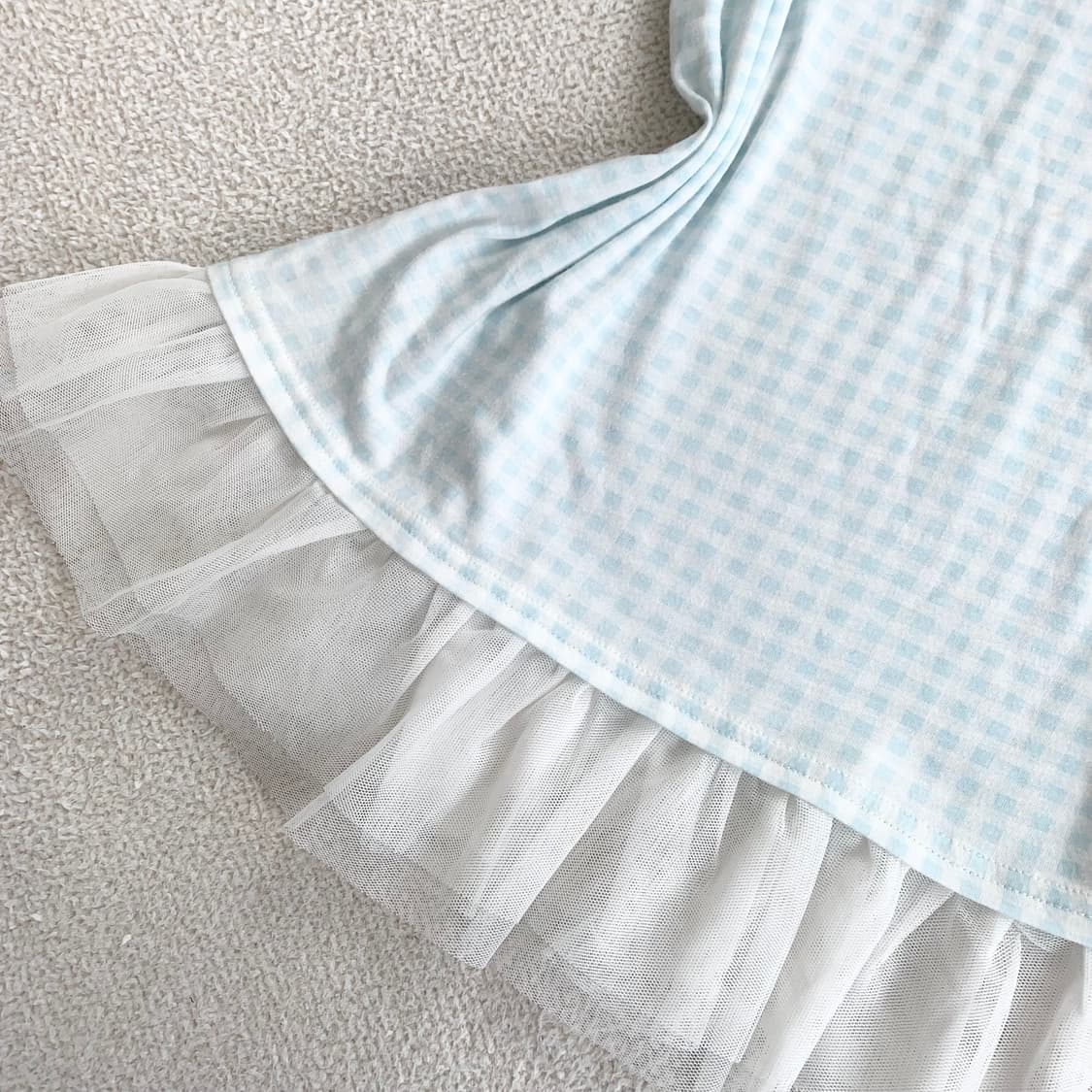 베이비블루 ♥ 베이비돌st 귀요미 체크 슬리브리스 상품이미지2