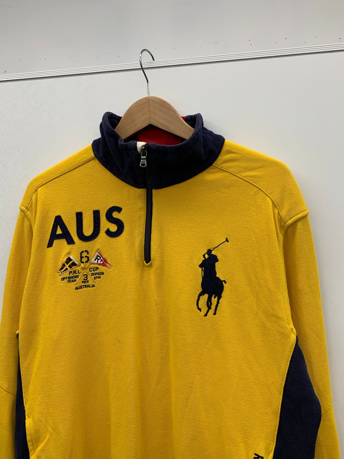 폴로 빅포니 레이싱 옐로우 하프집업 상품이미지5