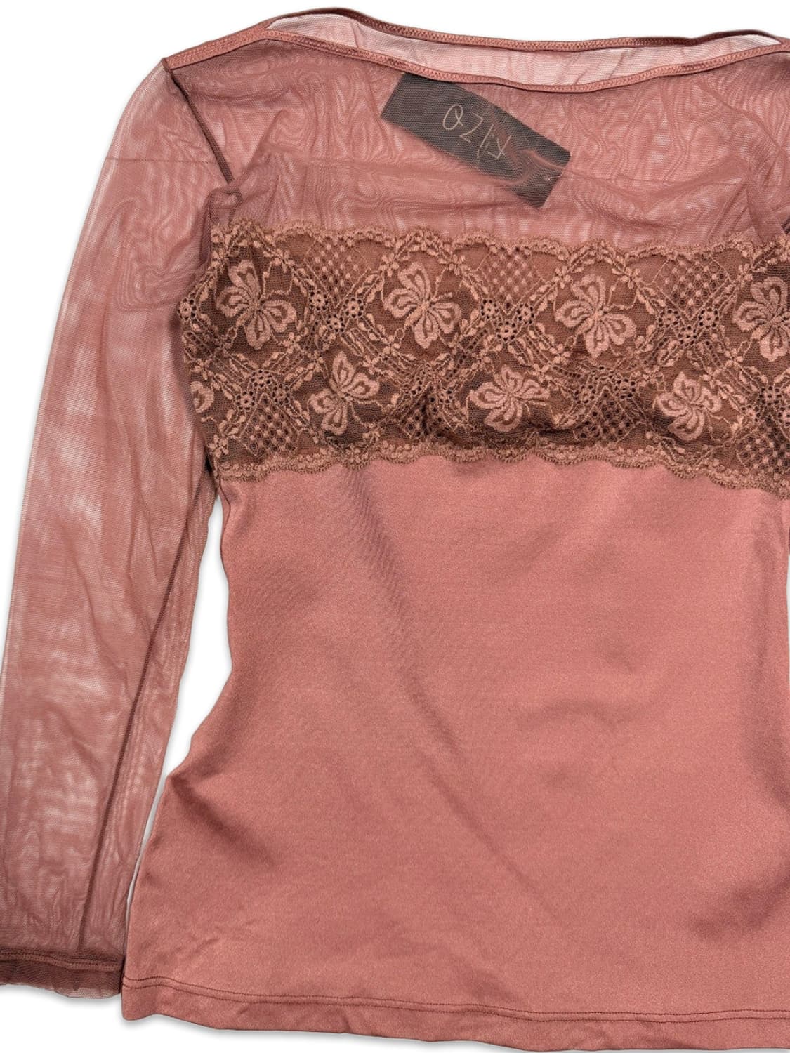 빈티지 오리엔탈 레이스 시스루 레이어드티 상품이미지2