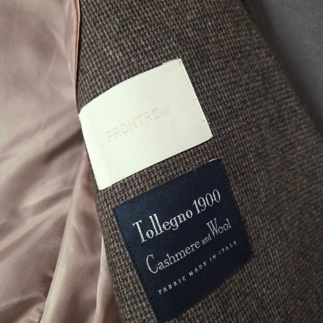 프론트로우 체크 캐시미어 블렌드 테일러드 블레이저 자켓 2 라이트브라운 상품이미지7