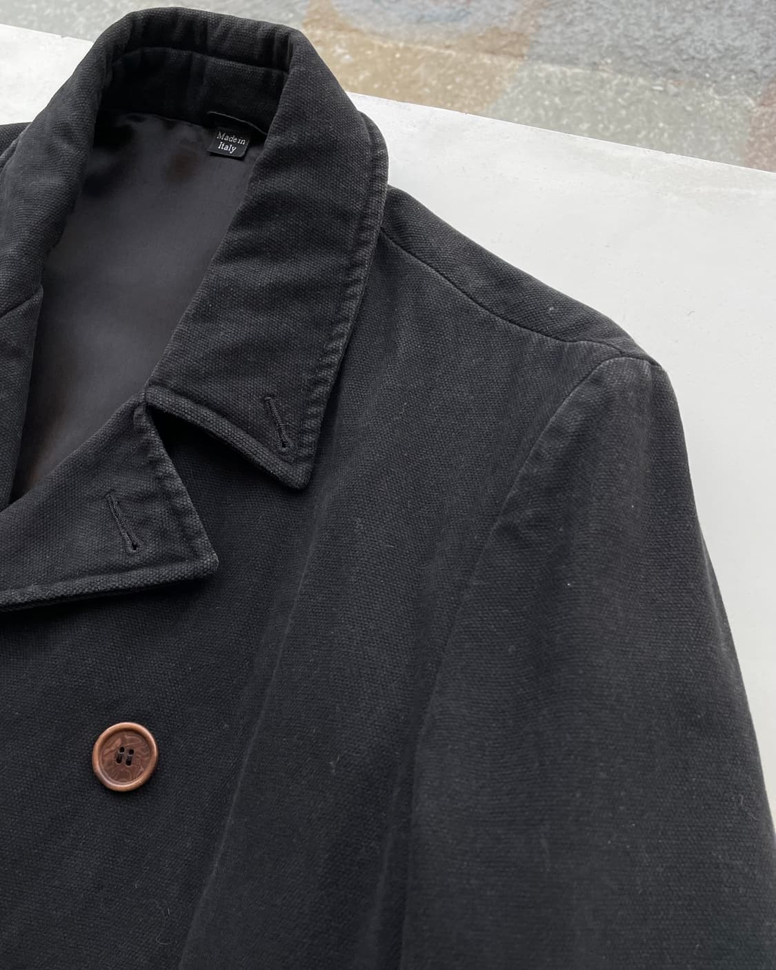 90s Helmut Lang Canvas Peacoat 헬무트 랭 코트 상품이미지9