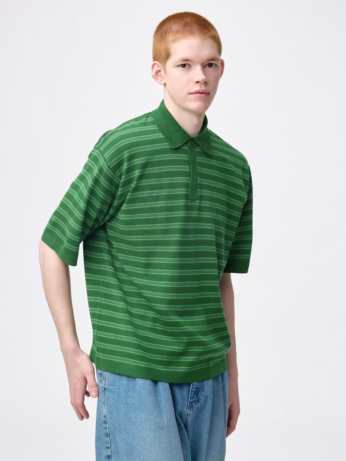 GU 워셔블 니트 반팔 폴로 셔츠 팔아요.(2026 신상) 상품이미지2