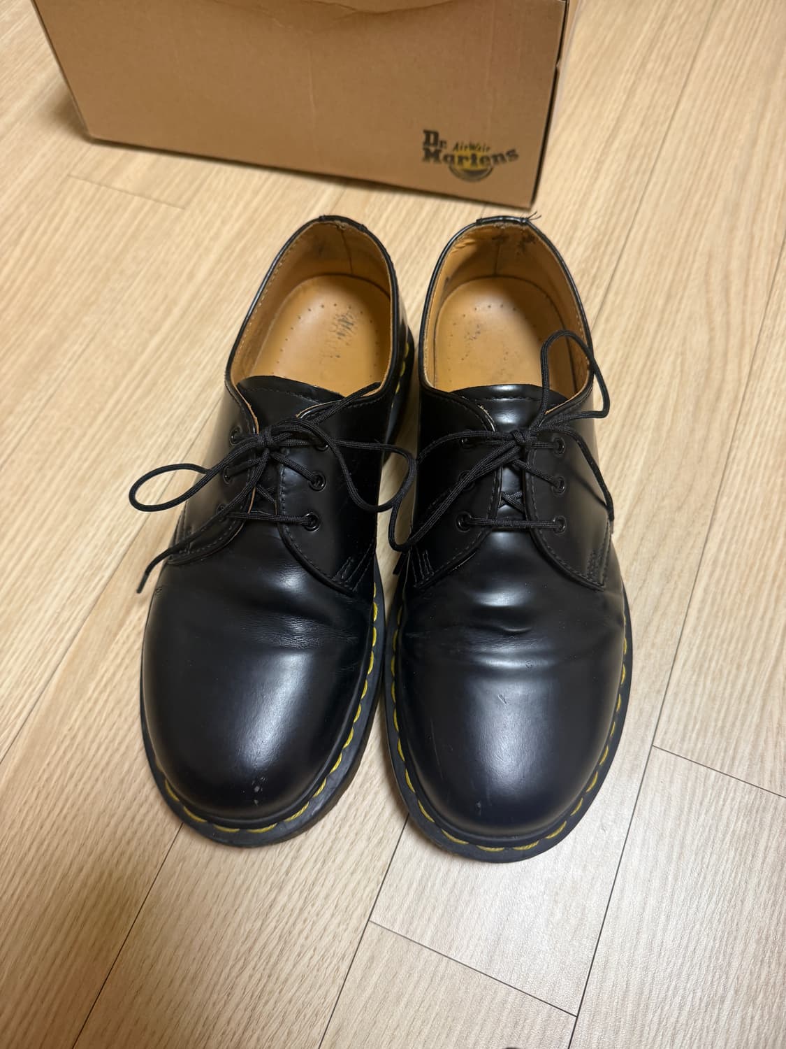 uk6,250) 129,000원 닥터마틴 1461 스무스 블랙 3홀 더비 상품이미지3
