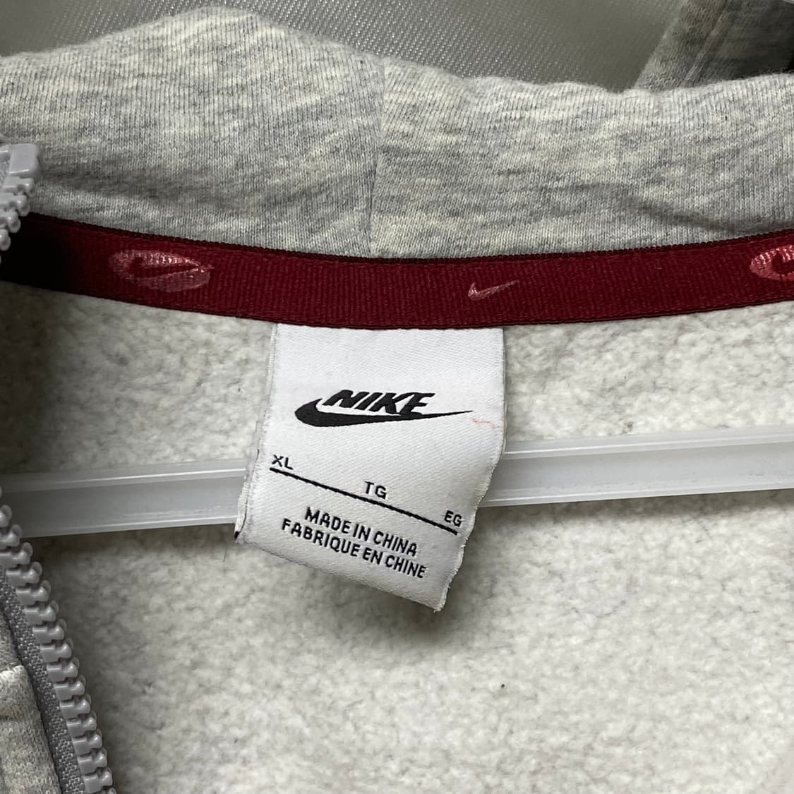 나이키 스우시 후드집업 그레이 XL 상품이미지4