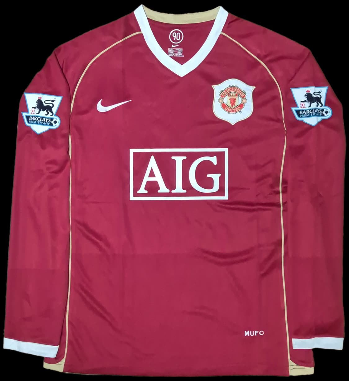 레트로)06-07 맨유 홈킷 박지성 긴팔 유니폼 L사이즈 레플리카 상품이미지2