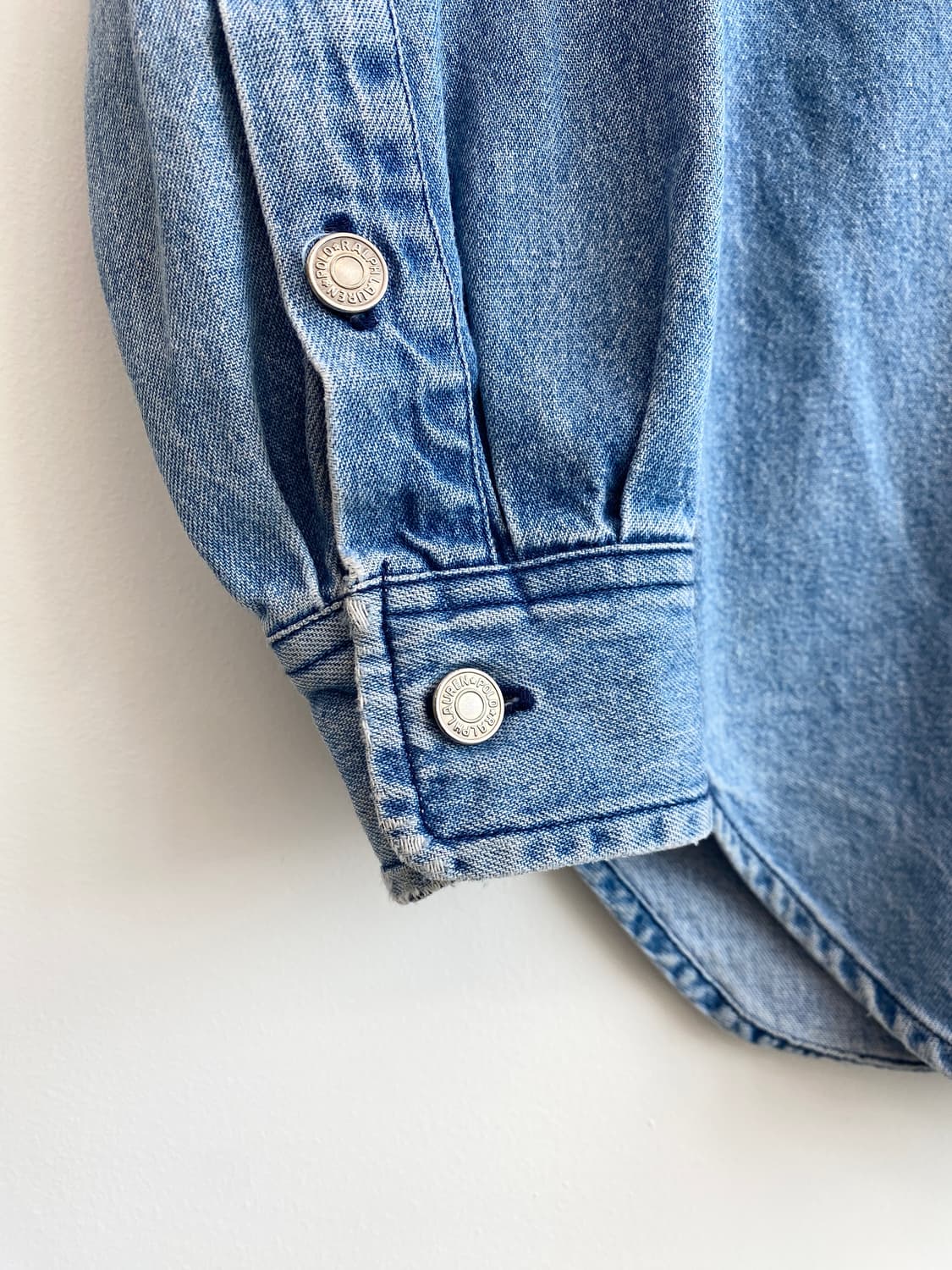 80‘s 폴로 덩가리 데님 워크 셔츠 상품이미지5