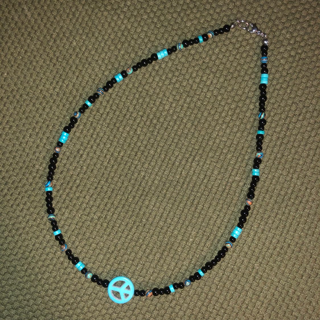 [hand made] 빈티지 블루 문양 팬던트 목걸이 상품이미지2