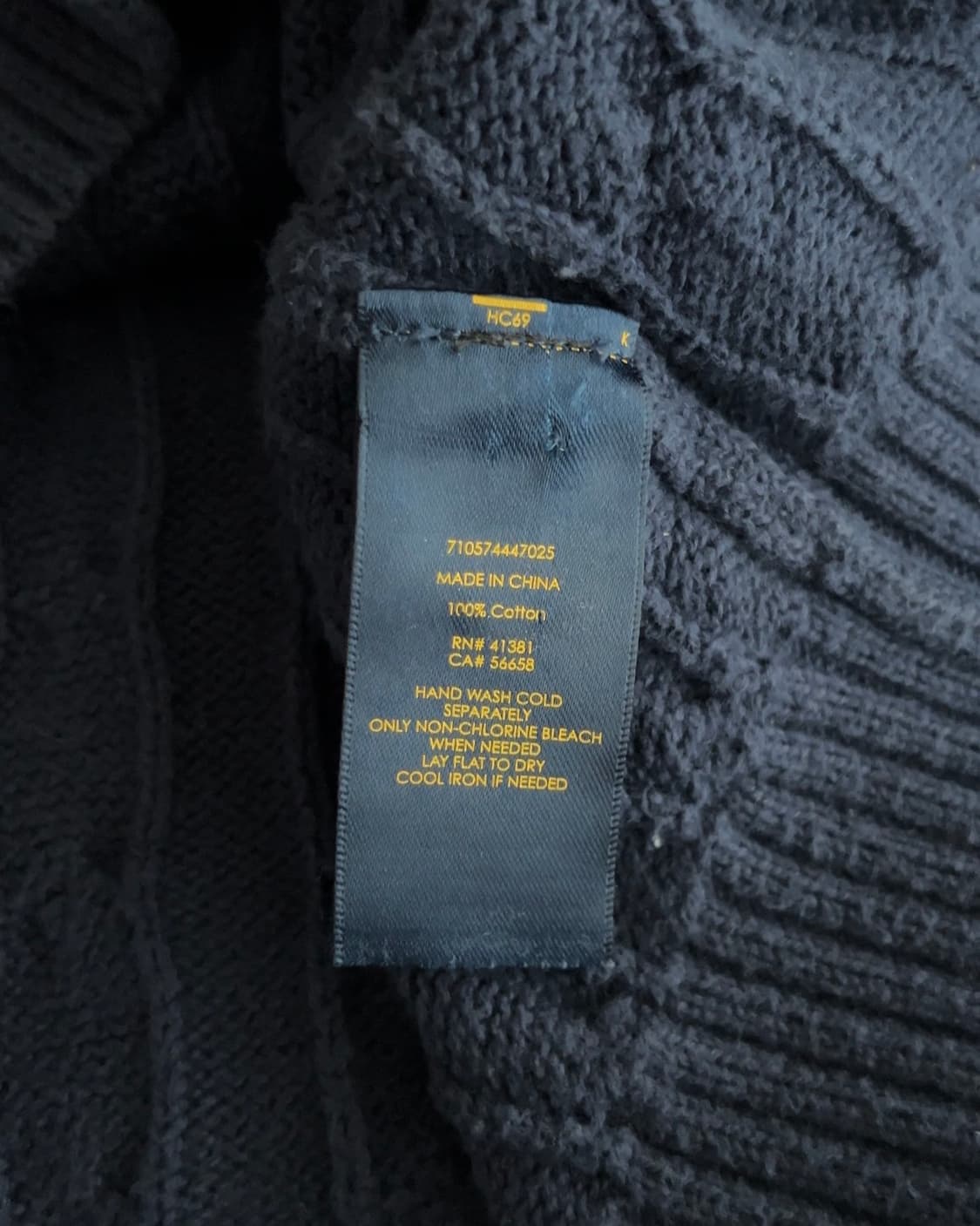 폴로 랄프로렌 케이블 라운드 니트 XL 상품이미지5