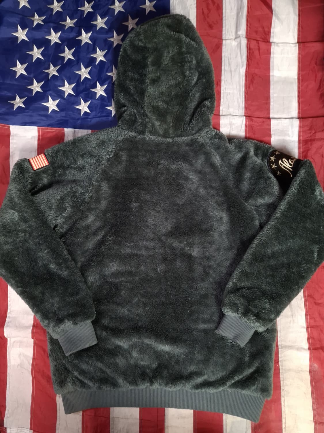 택새제품 오리지날 엑스톤즈 성조기 몽키 후드 후리스 상품이미지6