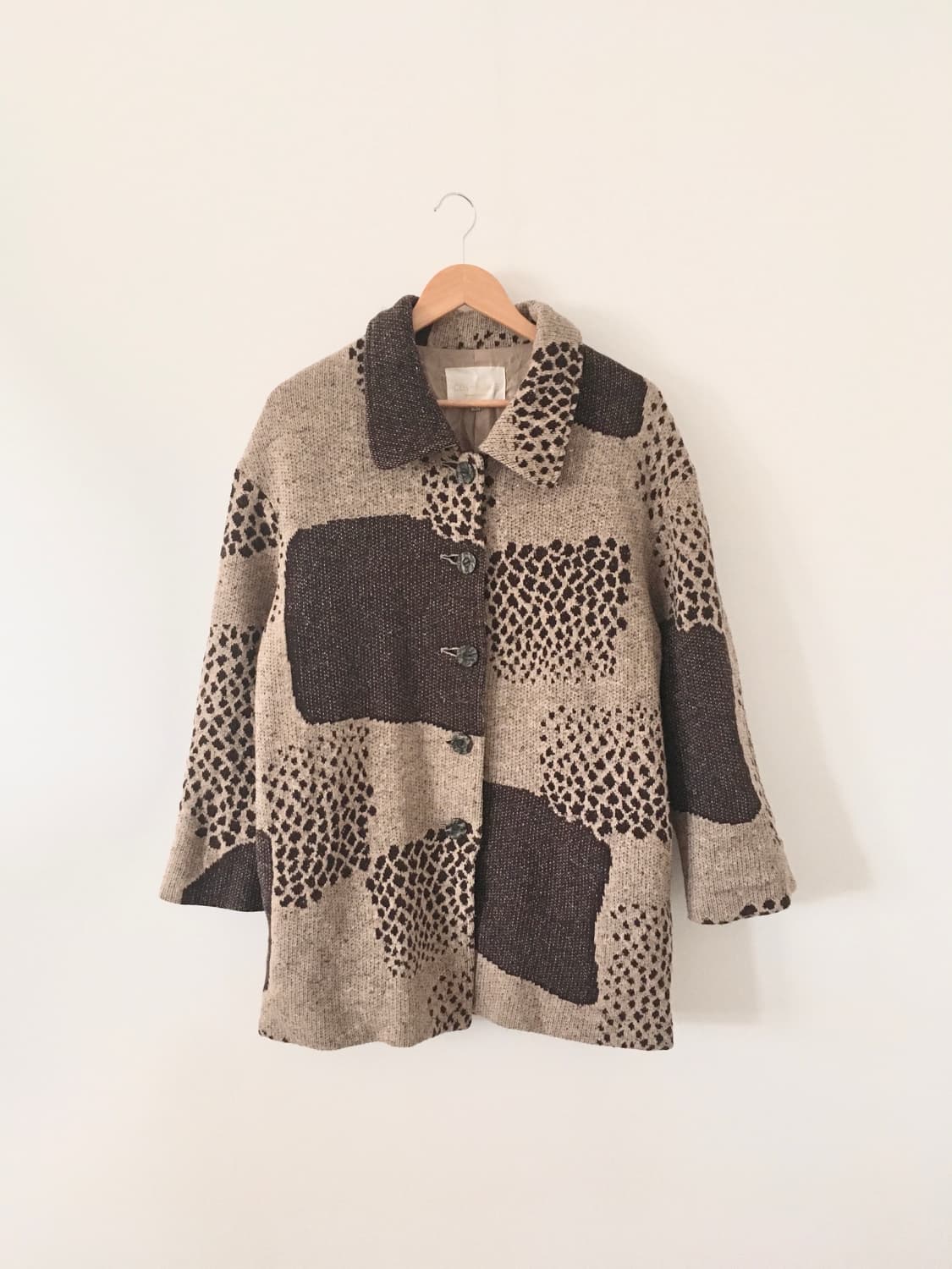 Animal pattern wool knit jacket 상품이미지1