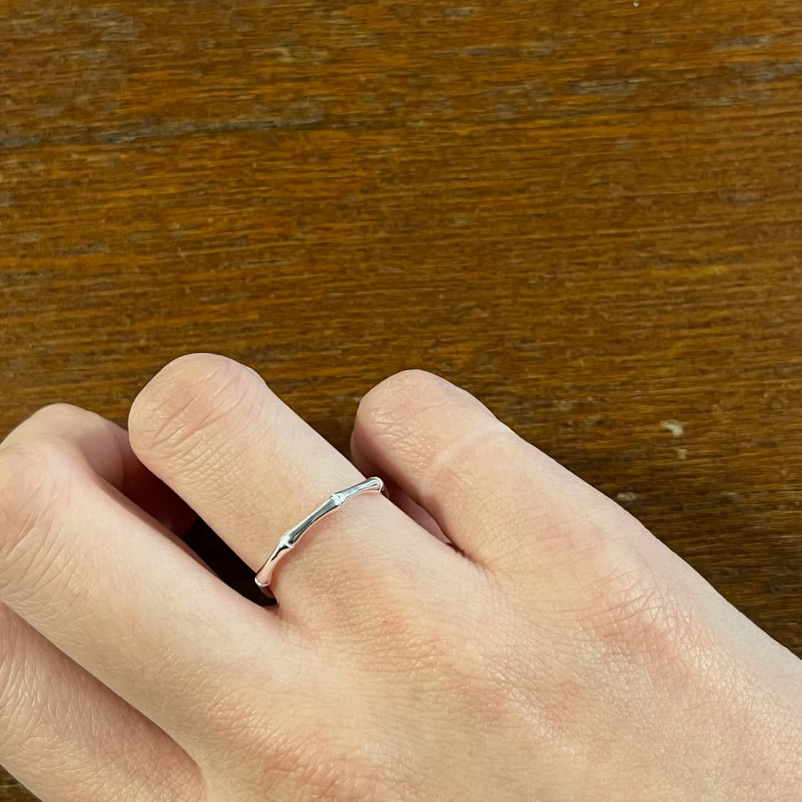 새상품 여성 오픈링 대나무 반지 은반지 실버링 상품이미지1