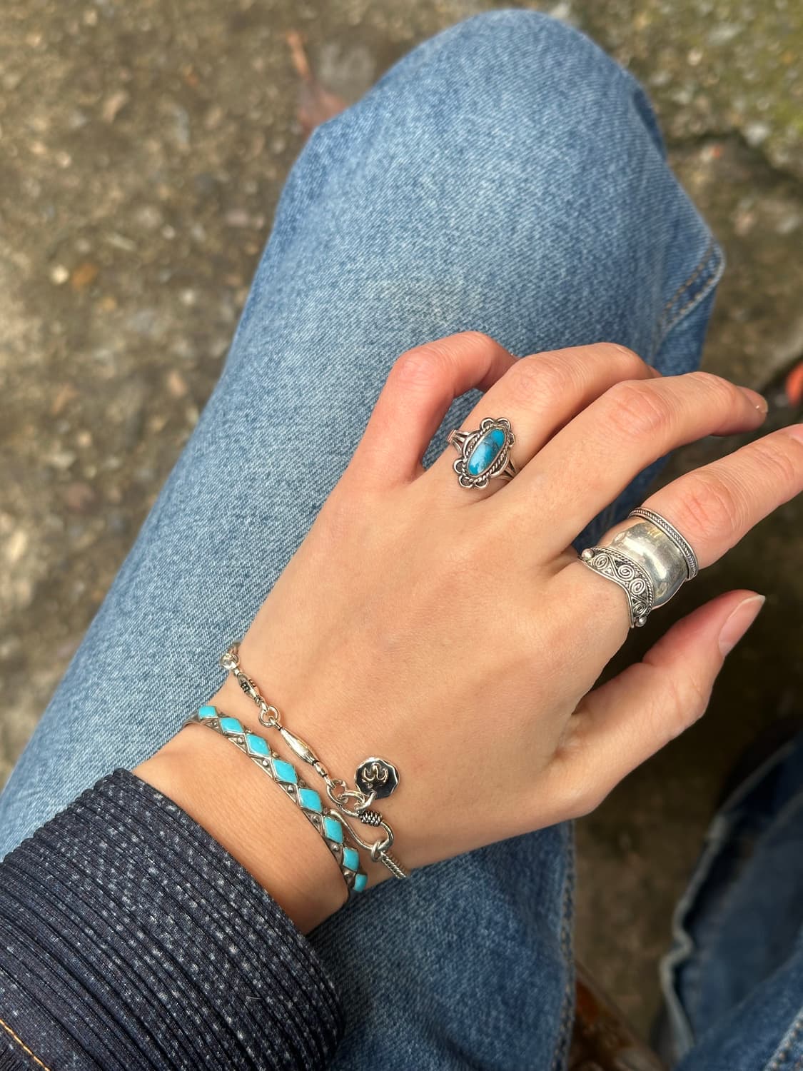 Vintage bold 925silver ring 상품이미지5