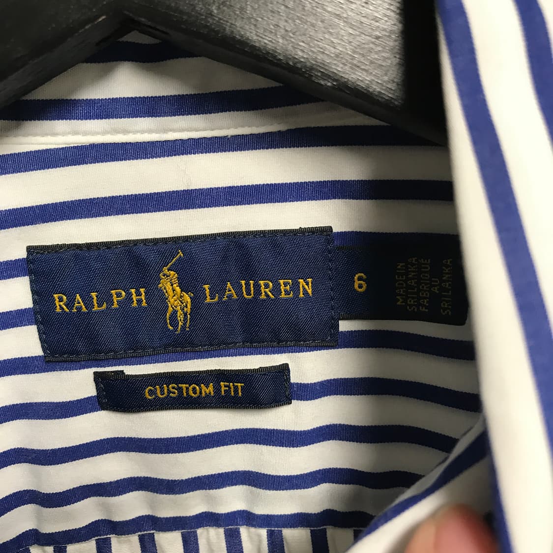 폴로 랄프로렌 스트라이프 셔츠 블루 6(W) 상품이미지5