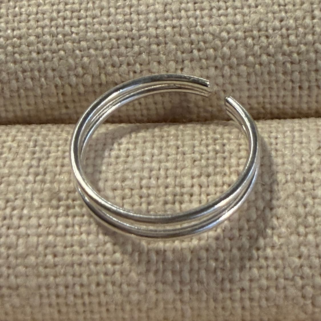 새상품 여성 오픈링 투라인 반지 은반지 실버링 상품이미지4